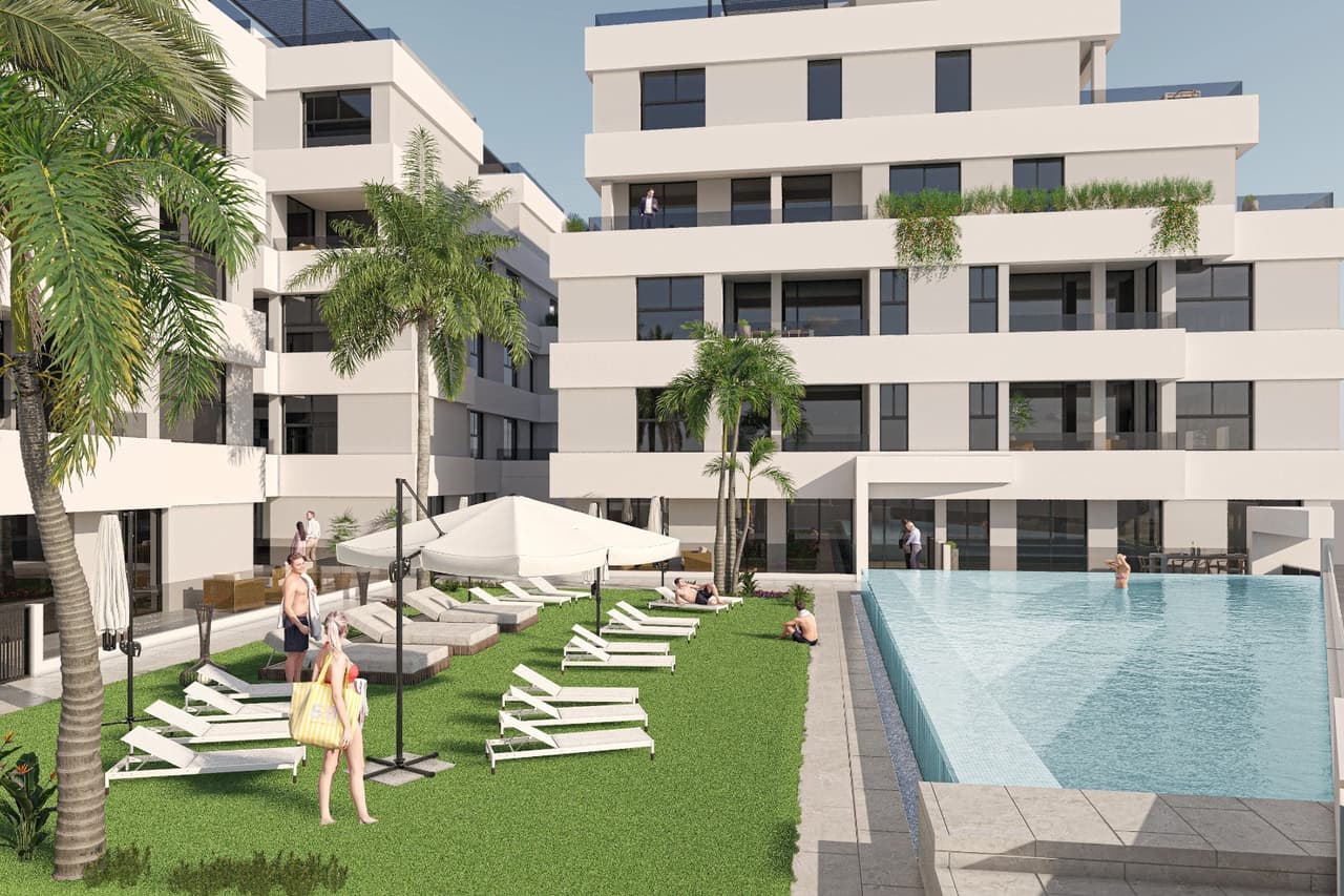 Zdjęcie nieruchomości w San Pedro del Pinatar, Costa Calida – Apartament z 2 sypialniami, przestronnym tarasem i wspólnym basenem w San Pedro del Pinatar (1)